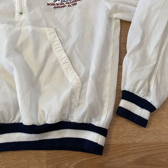 Vintage Logo 7 Super Bowl XXI 1987 STAFF Windbreaker Jacket White Large - Picture 4 of 13